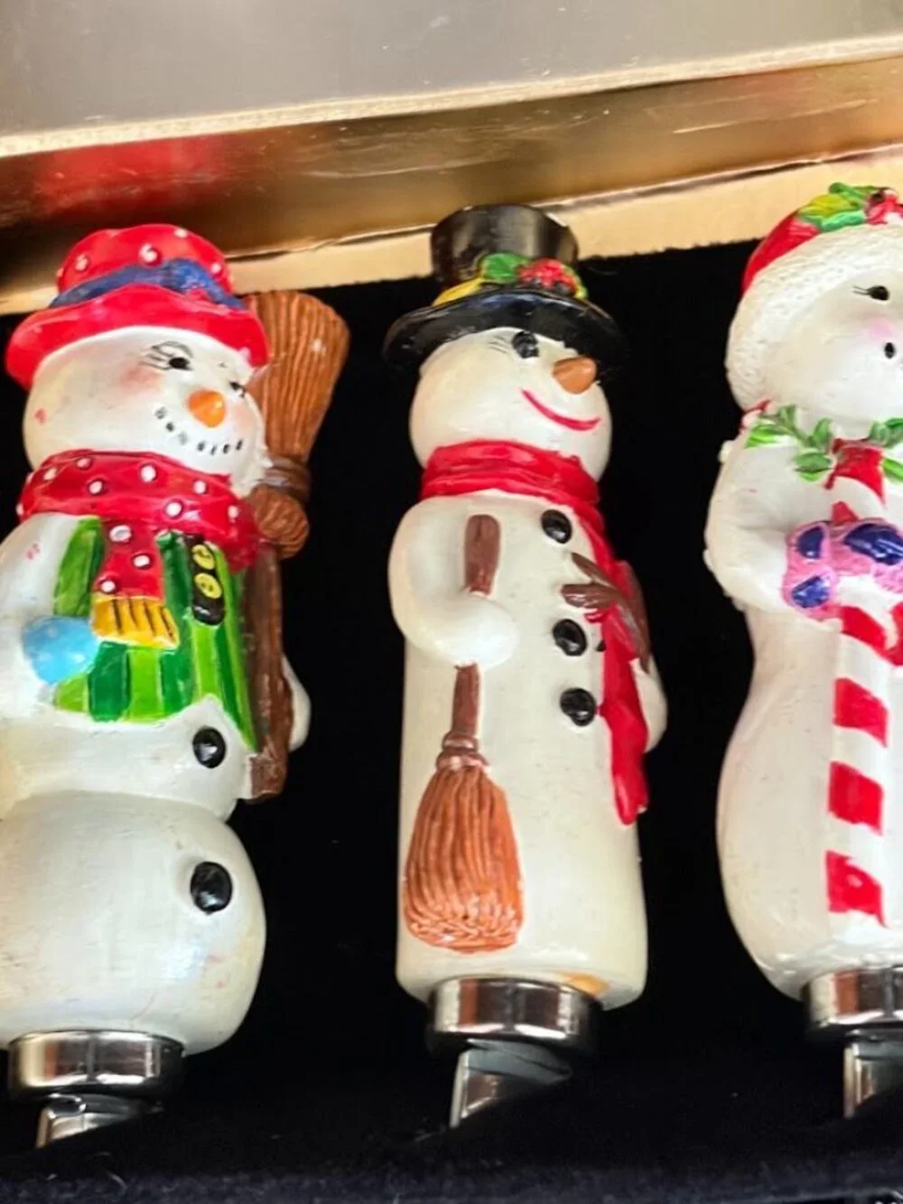 Christopher Radko Home For The Holidays Snowman Pate Knives Set of 4 Christmas
